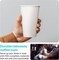 16oz Hot Cups - Set of 100, premium quality food safe coffee cups, FDA-compliant recyclable paper cups, single wall cups for hot and cold drinks, disposable 16oz white party cups